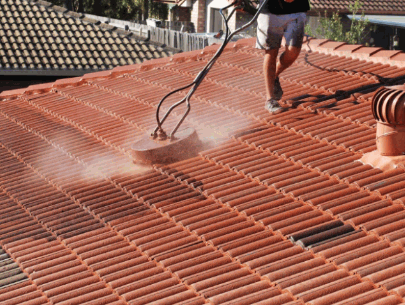 Steam Cleaning the roof